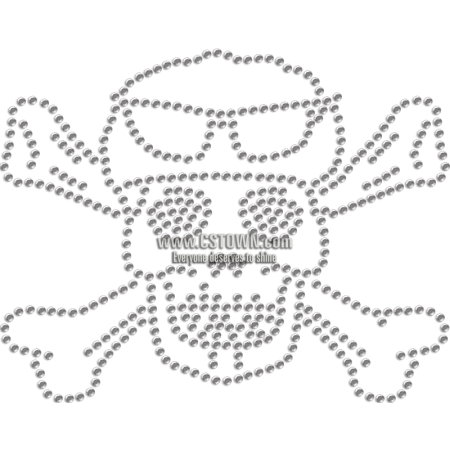 Pirates of the Caribbean Rhinestone Iron-on Transfer for Mask